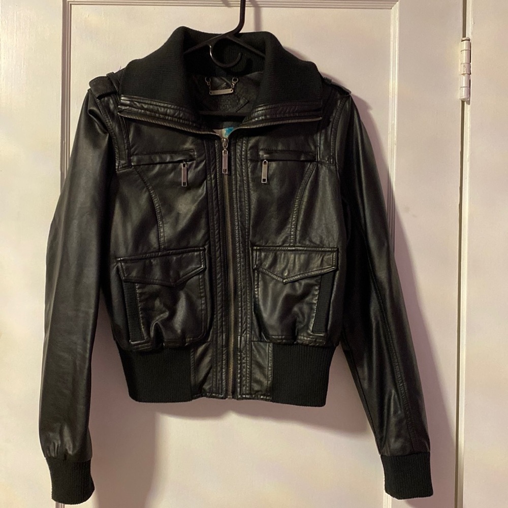 Faux leather jacket